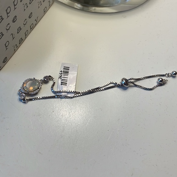 Imported Natural Opal .925 Sterling Silver BOLO Adjustable Bracelet - Picture 2 of 6